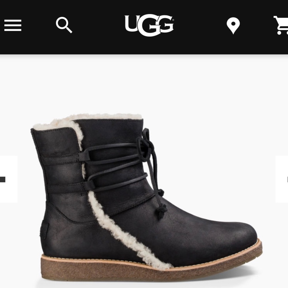 NWOB UGG Luisa Black Boot - Rare Size 12